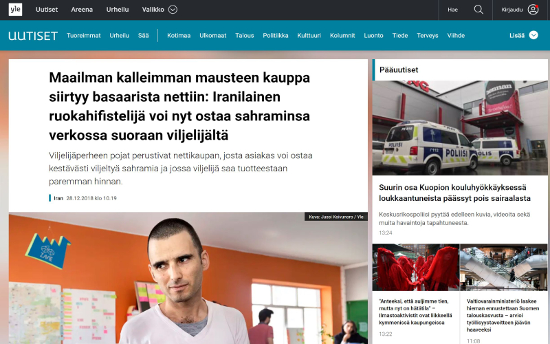  (Published Article about Keshmoon in Finland national channel (Yle